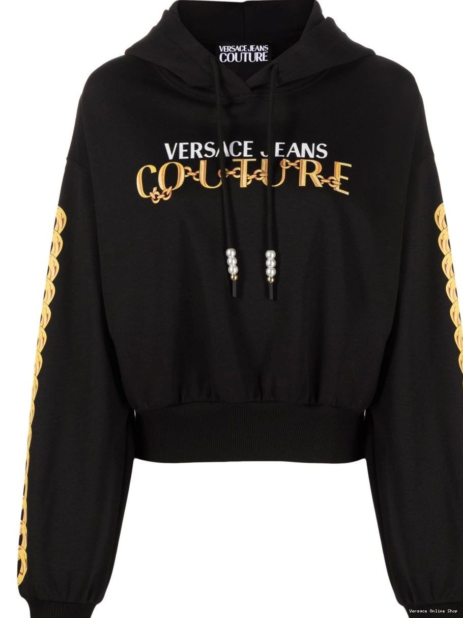 Logo Versace hoodie Jeans Women Couture-print Couture 0711